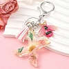 Resin & Acrylic & Faux Suede Tassel Keychain KEYC-YW00125-24-1