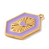 Rack Plating Brass Enamel Pendant KK-A229-31G-06-2