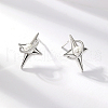 S925 Sterling Silver Star Stud Earrings GP7830-1