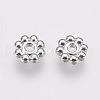 Alloy Daisy Spacer Beads TIBEB-S039-064P-RS-1