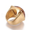 Ion Plating(IP) 304 Stainless Steel Finger Rings RJEW-E157-38G-03-3