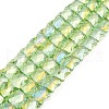 AB Color Plated Transparent Glass Beads Strands EGLA-P051-06A-A12-1