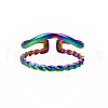 Double Line Cuff Rings RJEW-N038-021-2