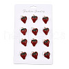 12Pcs Strawberry Enamel Pins JEWB-A033-10G-1