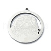 Non-Tarnish 201 Stainless Steel Pendants STAS-R118-07P-1