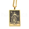 304 Stainless Steel Tarot Pendant Necklaces NJEW-A026-01G-06-1