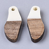 Opaque Resin & Waxed Walnut Wood Pendants RESI-T035-09-A08-2