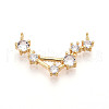 Brass Micro Pave Cubic Zirconia Pendants KK-N261-120C-G-1