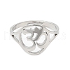 304 Stainless Steel Yoga Adjustable Ring for Women RJEW-M149-24P-1