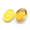 K9 Glass Cabochons Oval Flat Back Cabochons GGLA-L002D-03-1