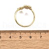 Brass Micro Pave Clear Cubic Zirconia Cuff Rings for Women RJEW-H247-20G-5