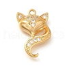 Brass Micro Pave Cubic Zirconia Pendants KK-K294-22G-1