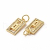 Rack Plating Brass Micro Pave Cubic Zirconia Pendants ZIRC-M120-03G-2