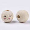 Natural Wood European Beads X3-WOOD-S055-17-3