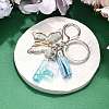 26Pcs Transparent Epoxy Resin & Transparent Acrylic & Faux Suede Tassel Keychain KEYC-JKC01202-06-1