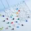 120Pcs 20 Colors Glass Pendant PALLOY-PH01677-5