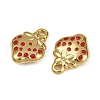 Strawberry 304 Stainless Steel Enamel Pendants STAS-L290-21A-G-2