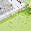 FIBLOOM 20Pcs 2 Colors Brass Pave Glass Connector Charms KK-FI0001-06-5