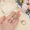 Beebeecraft 1Pc Rhodium Plated 925 Sterling Silver Adjustable Ring Findings STER-BBC0006-03-3