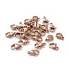 Ion Plating(IP) 304 Stainless Steel Lobster Claw Clasps X-STAS-H353-D-02RG-3