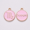Alloy Enamel Pendants ENAM-S124-01B-09L-1