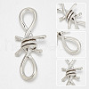 FIBLOOM 30Pcs Tibetan Style Alloy Knot Link Connector Charms FIND-FI0001-05-4