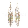 Oval Glass Dnagle Earrings EJEW-JE06254-01-2
