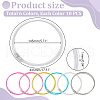 Unicraftale 60Pcs 6 Colors Stainless Steel Wire Necklace Cord DIY Jewelry Making TWIR-UN0001-13B-3
