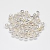 Rack Plating Brass Corrugated Round Spacer Beads KK-I600-6mm-S-RS-2