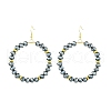 Electroplate Glass Dangle Earrings EJEW-JE06058-1