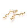 Brass Micro Pave Cubic Zirconia Pendants KK-N261-84G-2