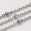 Tarnish Resistant 304 Stainless Steel Cable Chains CHS-H001-25P-B-1