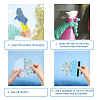 16 Sheets 8 Styles Waterproof PVC Colored Laser Stained Window Film Static Stickers DIY-WH0314-071-3