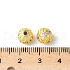 Brass Micro Pave Cubic Zirconia Beads KK-U067-06G-01-2