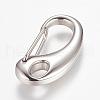 Tarnish Resistant 304 Stainless Steel Push Gate Snap Keychain Clasp Findings STAS-K149-14P-1