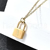 304 Stainless Steel Rolo Chain Pendant Necklaces NJEW-S444-01G-01-2