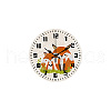MDF Printed Wall Clock HJEW-WH0058-017-8