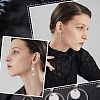 Unicraftale 160Pcs 2 Style 304 Stainless Steel Leverback Earring Findings STAS-UN0036-44-6
