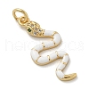 Brass Micro Pave Cubic Zirconia Pendants KK-H494-01G-02-2