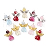 10Pcs 10 Color Glass Beaded Pendant PALLOY-JF02272-1