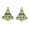 Christmas Theme Brass Micro Pave Cubic Zirconia Pendants KK-L228-30D-G-1