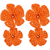Ally with Raffia Grass Studs Earrings EJEW-WH20011-03C-1