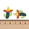 Cinco De Mayo Theme Alloy Enamel Pendants ENAM-V001-05F-G-3