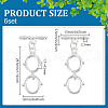 BENECREAT 6Pcs Pack Plating Brass Toggle Clasps KK-BC0013-84-2