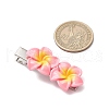 2Pcs 2 Colors Plumeria Flower Iron Flat Alligator Hair Clips PHAR-JH00131-3