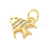 Brass Micro Pave Cubic Zirconia Pendants KK-S510-47G-01-2