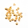 Brass Bead Cap Pendant Bails KK-TAC0006-01G-1