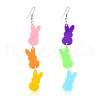 Easter Bunny Acrylic Dangle Earrings for Women's Fashion FF4277-5