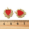 Brass Enamel Pendants KK-R229-06G-02-3