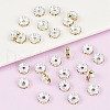 Brass Grade A Rhinestone Spacer Beads RB-A014-Z8mm-13S-2